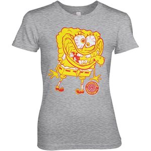 Spongebob Squarepants Weird Girly Tee Damen T-Shirt Heather-Grey-S