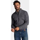 NZA - Blauwe - Wollen Half Zip Trui