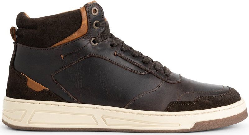 Travelin' - Durham - Hoge Sneakers - Donkerbruin - Leer