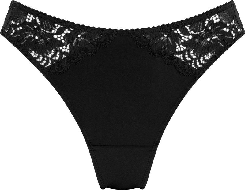 Hunkemöller Dames Lingerie String Andrea - Zwart - maat XS