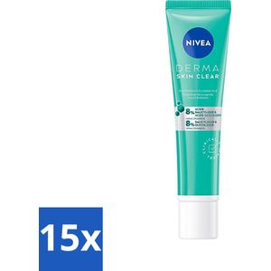15 x NIVEA - Nacht Exfoliant - DERMA Huidzuiver Dagelijkse Verzorging - Met Salicylzuur (AHA), Glycolzuur & Niacinamide - Tegen Acne & Mee-eters - 40 ml - Exfoliant - Glycolzuur - Salicylzuur - Niacinamide - Huidvernieuwing