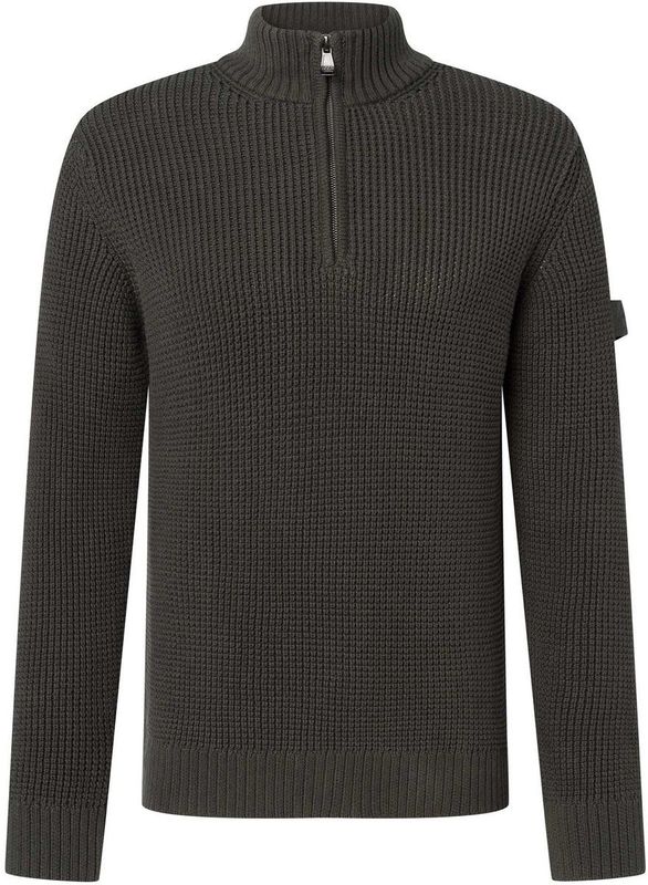 Joop Jeans - Henrios - Gebreide Trui - Donkergroen - Ronde Hals