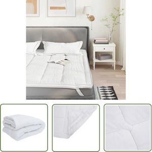 vidaXL Hoeslaken - Matrasbeschermer - Matrasbeschermer 120x220 cm wit - Matrastoestel - Bedlinnen - Anti Allergisch