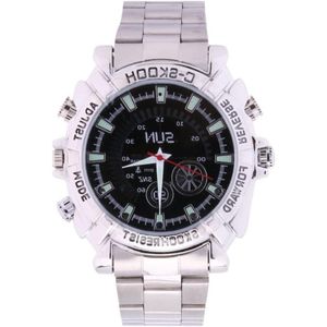 Horloge Spy Camera - Waterdichte Full HD 1080P Verborgen Cam Recorder met Infrarood IR Nachtzicht Digitale Video Audio Opname DVR 32 GB Geheugen (W2000)