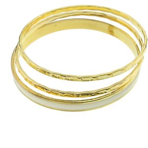 Behave Set armbanden - bangles - bangle armbanden - goud kleur - 3 stuks