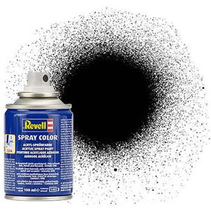Revell Hobbyverf Acrylverf - #302 Black - Satin - Acryl Spray - Verf spuitbus - 100 ml