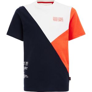 WE Fashion Jongens T-shirt met colourblocking