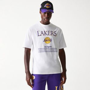 New Era Nba Los Angeles Lakers Team Graphic Oversize T-shirt Met Korte Mouwen Wit L Man