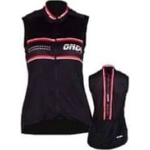 ONDA Fietsshirt mouwloos dames Zwart Rood Wit - Pro Douro - XL