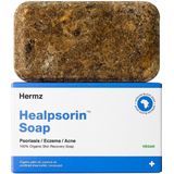 Hermz Healpsorin Bio Zeep - 100 g - Afrikaanse Zwarte Zeep - COSMOS-gecertificeerd