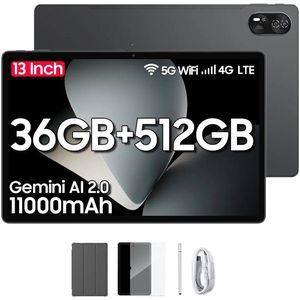 Blackview MEGA 8 - Tablet - Grijs - 13 inch - 512 GB - 12 GB RAM - 4G