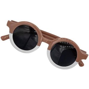 Kinder-zonnebril voor jongens/meisjes - kindermode - fashion - zonnebrillen - white/taupe - wit/taupe