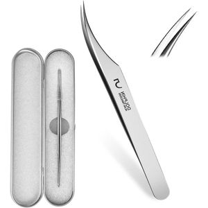 Allecto - Roestvrij Stalen Pincet - Gebogen Punt - Precisie voor Acne Extractie