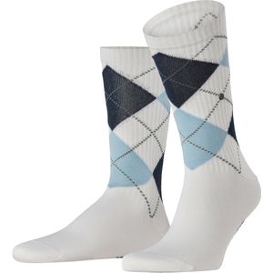 Burlington Rib Court eenkleurig katoen sokken heren wit - maat 40-46