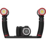 Sealife - Micro 3.0 PRO Duo - Onderwatercamera Set - Rood - Zwart - 5000 lumen