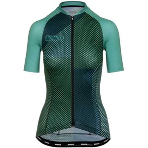 Bioracer Vesper Korte Mouw Wielertrui Groen M Vrouw