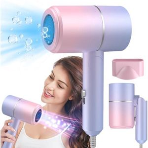 Opvouwbare reishaardroger 800W met 2 temperaturen en snelheden - Professionele haardroger voor thuis en onderweg