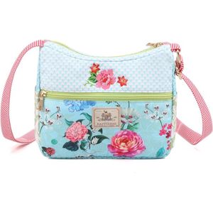A Spark of Happiness | Shoudertas Dames | Pastel roze, blauw bloemen| Cross-shoulder bag | Pastel roze, blauw, bloemen print| Dames |JA2332