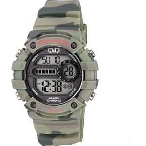 Q&Q M154J008 digitaal horloge 40 mm 100 meter leger groen