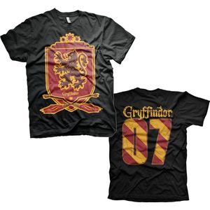 Harry Potter Heren Tshirt -S- Gryffindor 07 Zwart