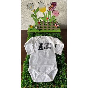 Hip met Pit Creaties Baby Rompertje Eerste Pasen - Gepersonaliseerd Naam - Unisex - Paashaasje - Verschillende Maten - Mail Naam