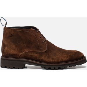 Floris van Bommel Veterboots cognac Suede - Heren - Maat 41.5