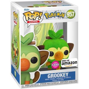 Funko Pop! Games: Pokemon - Grookey Flocked Amazon Exclusive #957
