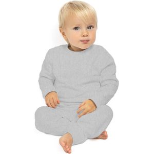 Baby Joggingpak - sweater & jogger - kleur licht grijs melange - Maat 68