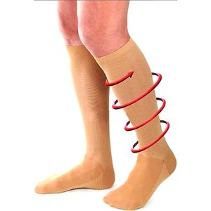 Unisex Compressie Sokken -  Compressie kousen - beige