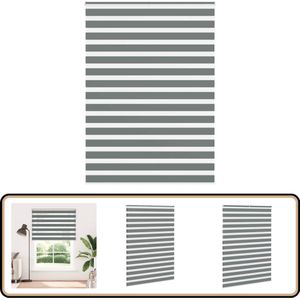 vidaXL Zebra rolgordijn - 160x230 cm - Donkergrijs Zebra Gordijn - Rolgordijn - Donkere Gordijnen - Privacy Gordijn - Zonwering
