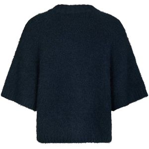 Neo Noir - Benuta Fluffy Knit Cardigan - Navy - Vest