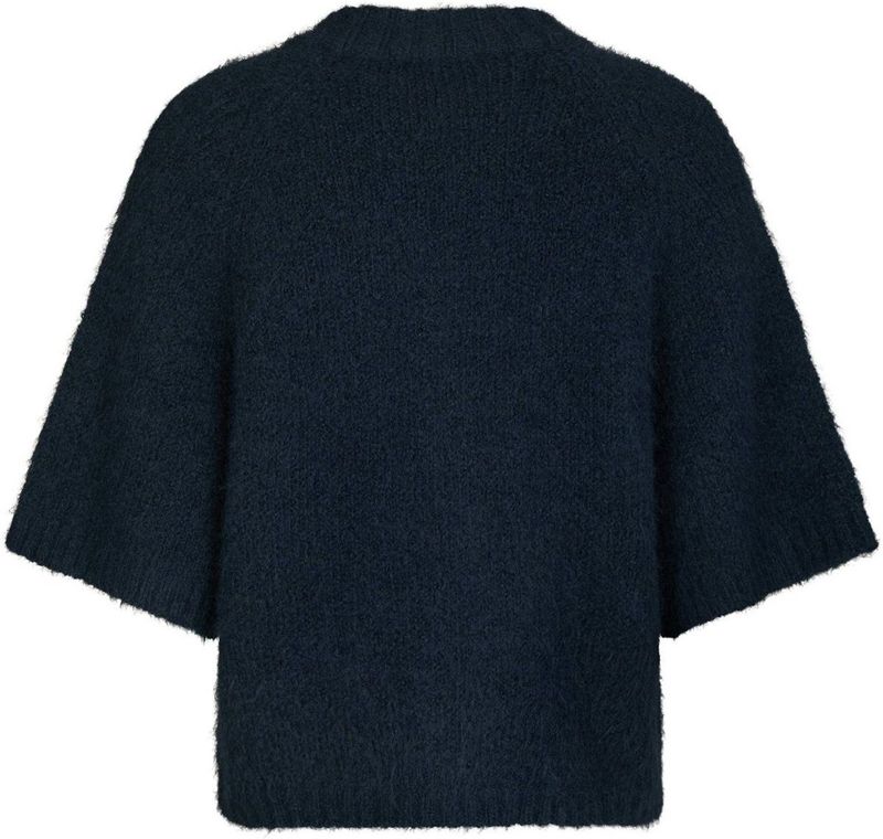 Neo Noir - Benuta Fluffy Knit Cardigan - Navy - Vest