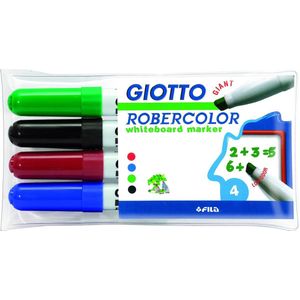 Giotto Box of 4 whiteboard markers Robercolor CHISEL TIP, green, red, black, blue