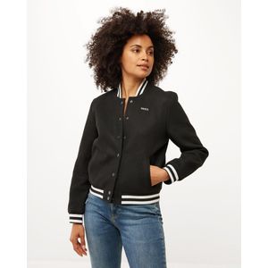 Mexx Wool-look Bomber Jacket - Dames - Zwart - Maat Xs