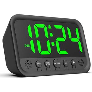 Digitale Wekker met Groot LED-Display voor Slapers - Plug-in Klok met Snooze en Instelbaar Volume