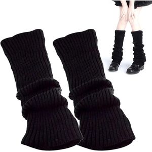 Beenwarmers voor dames, beenwarmers, beenwarmers, beenwarmers, beenwarmers, dames, beenwarmers, voor kinderen, ballet-manchetten, meisjeskostuum, modieuze beenwarmers, gebreide - zwart
