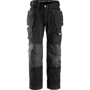 Snickers 3223 Rip-Stop, Vloerleggersbroek met Holsterzakken - Zwart/Zwart - 152