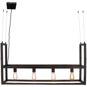 Chericoni Cubo Hanglamp - 4 lichts - E27 - Zwart