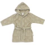 Jollein x Nijntje - Baby Badjas Badstof 1-2 Jaar - Badjas Kinderen met Capuchon - Miffy Jacquard - Olive Green