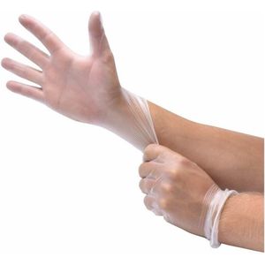 Vinyl Handschoen Wit - Doos a 100 Stuks-M -