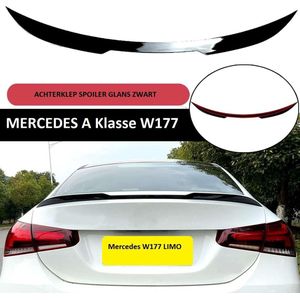 Mercedes A Klasse W177 Limo A180 A200 A220 A250 AMG A35 Spoiler Lip Styling AchterklepSpoiler Hoogglans Zwart