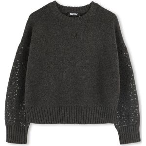 DKNY - D62380 - Trui - Grijs - 12 Years Meisjes