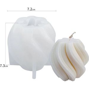 Without Lemon - Siliconen Kaars Mal - Round Spiral Twist - 1 Kaars - Kaars vorm - Candle Molds - DIY