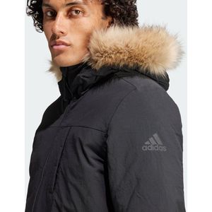 adidas Sportswear Hooded Fur Parka - Heren - Zwart- XL