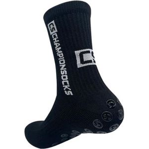 ChampionSocks - Gripsokken Voetbal Zwart - Grip Sokken - One Size