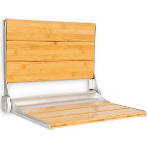 Arielle Deluxe douchezitje bamboe aluminium opklapbaar 160 kg max. hout