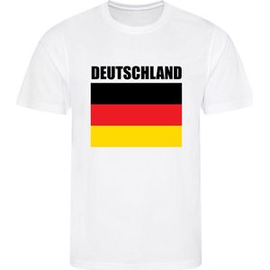 WK - Germany - Deutschland - T-shirt Wit - Voetbalshirt - Maat: XL - Wereldkampioenschap voetbal 2022