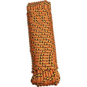 Touw 8 mm 40 m - 2 stuks set - polypropyleen touw PP, aanmaaklijn, multifunctioneel touw, breien, tuintouw, outdoor - breukbelasting: 700 kg, 40 m x 8 mm set van 2 (2 x 20 m), oranje-geel-zwart