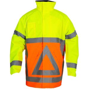 Verkeersregelaar jas - Fluoriserend oranje geel - Maat XL - Verkeerregelaar kleding Mexxo