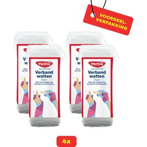 4X HeltiQ Verbandwatten - 4x 50g - Voordeelverpakking!